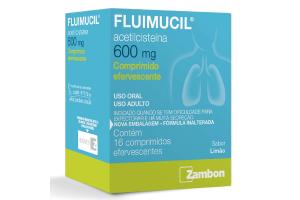 Fluimucil 600 mg Sabor Limão Com 16 Comprimidos