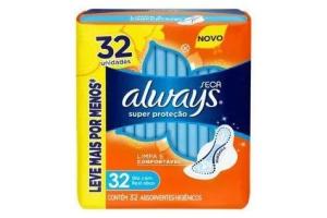  Absorvente Always seca p com abas 32 unidades