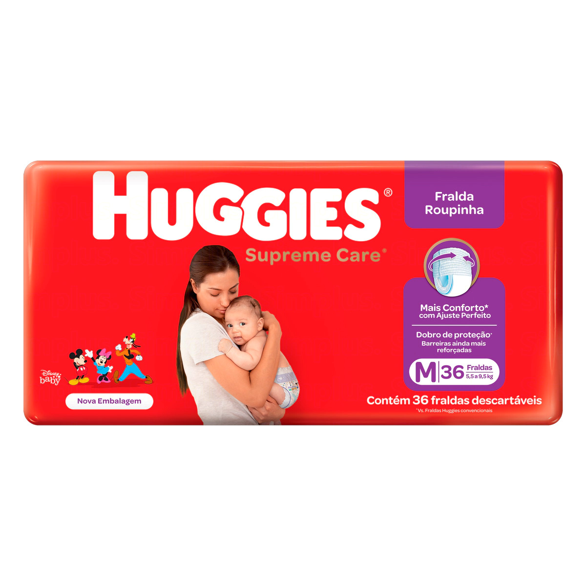 Fralda HUGGIES Supreme Care Roupinha M Pacote 36 Unidades