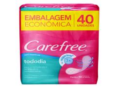 Protetor Diário Carefree Tododia Sem Fragrância Com 40 Unidades