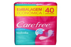 Protetor Diário Carefree Tododia Sem Fragrância Com 40 Unidades