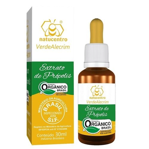 Extrato De Propolis Verde Alecrim Orgânico - 30ml - Natucentro