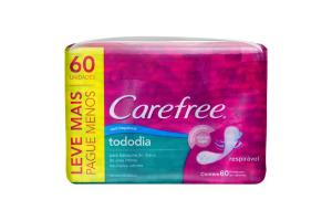 Protetor Diário Carefree Tododia Sem Fragrância Com 60 Unidades