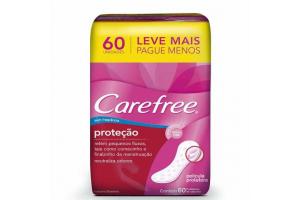 Protetor Diário Carefree Proteção Sem Fragrância Com 60 Unidades