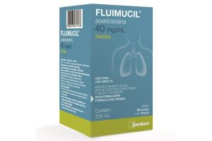 Fluimucil 40 mg / ml Sabor Morango Com Roman Xarope 120 ml