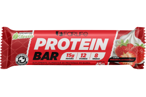 Farlife Protein Bar 45g Morango com Chantilly