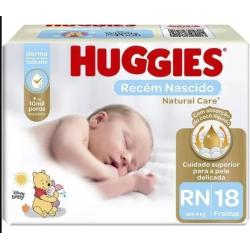 Fralda Huggies Natural Care Jumbo Rn 18Un