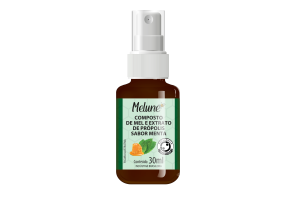 Melune Composto de Mel e Extrato de Própolis 30ml Sabor Menta 