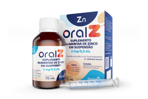 Oral Z Suplemento Alimentar de Zinxo 2mg/0,5mL com 75mL Sabor Chocolate com Frutas Vermelhas 