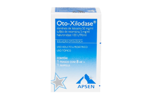 Oto-Xilodase Cloridrato de Lidocaína 50mg/mL+ Sulfato de Neomicina 5mg/mL+ Hialuronidase 100 UTR/mL Solução Otológica 8 mL 