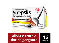 Strepsils Flurbiprofeno 8,75mg Mel e Limão com 16 pastilhas 