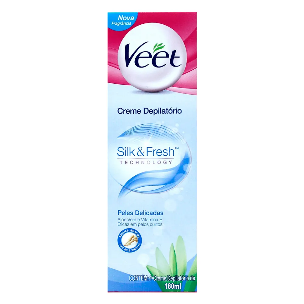 Veet Creme Depilatório Naturals Peles Delicadas Contém 1 Creme 100ml + 1 Epátulas