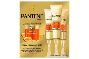 Ampola Capilar Pantene Força e Reconstrução Com 3 Unidades De 15ml Cada