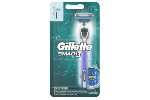 Aparelho De Barbear Recarregável Gillette Mach3 Aqua Grip