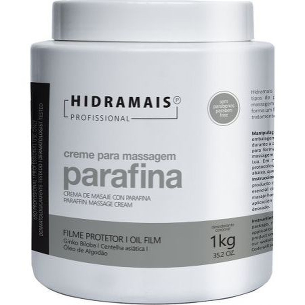 Creme Para Massagem Parafina Hidramais 1kg - Farmácia Real