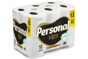 Papel Higiênico Personal Vip Neutro Leve 12 Pague 11 20mt