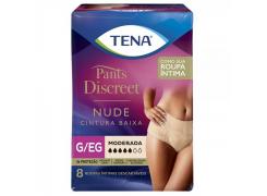 Roupa Íntima Tena Pants Discreet Nude Tamanho Grande e Extra Grande 8 Unidades