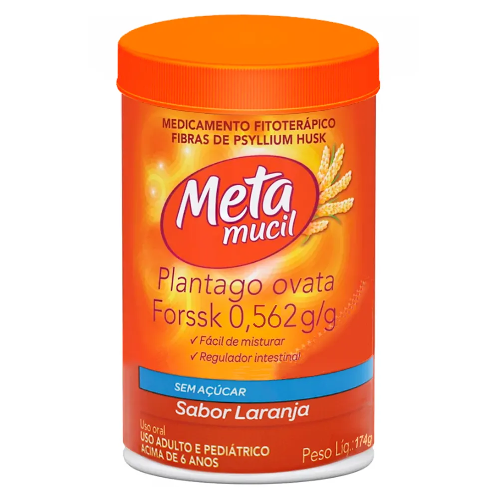 MetaMucil  Plantago Ovata Forssk 0,562g/g Sabor laranja