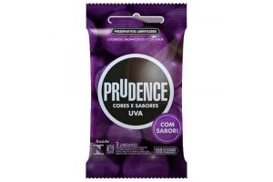 Preservativos Prudence Cores e Sabores Uva Com 03 Unidades