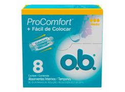 Absorvente Interno O.B. ProComfort Médio Com 8 Unidades