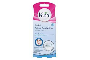 Veet Facial Folhas Depilatórias Peles Delicadas Com 12 Folhas