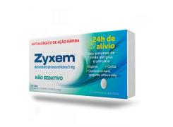 ZYXEM Dicloridrato de Levocetirizina 5 mg 10 Comprimidos